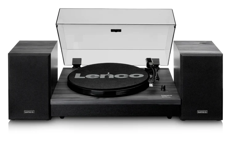 Lenco LS-300 Turntable with Bluetooth Connectivity & 2 Speakers (Black)
