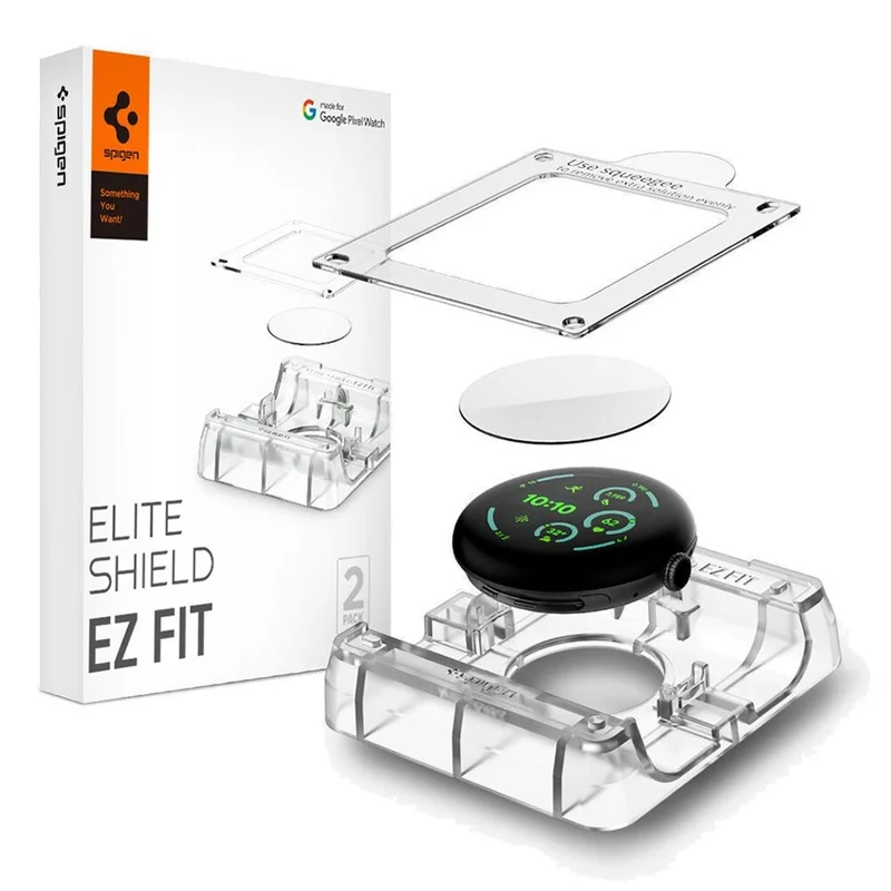 Spigen Google Pixel Watch 5/4/3 41mm Elite Shield EZ Fit 2PCS Screen Protector (Clear)