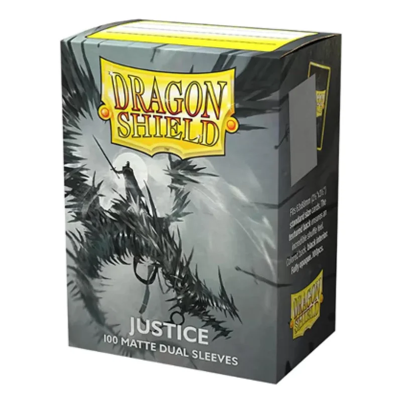 Arcane Tinmen Dragon Shield Standard 100ct Dual Matte Justice Silver Sleeves 63x88mm