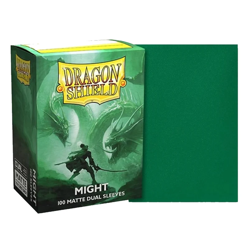 Arcane Tinmen Dragon Shield Standard 100ct Dual Matte Might Green Sleeves 63x88mm