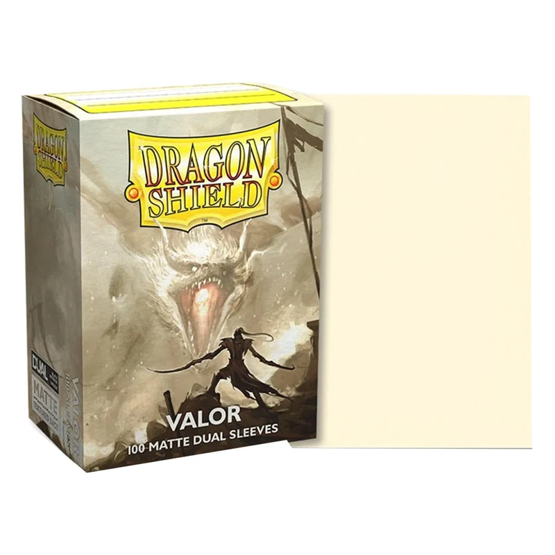 Arcane Tinmen Dragon Shield Standard 100ct Dual Matte Valor Ivory Sleeves 63x88mm