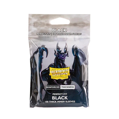 Arcane Tinmen Dragon Shield Standard 100ct Perfect Fit Thick Black Inner Sleeves