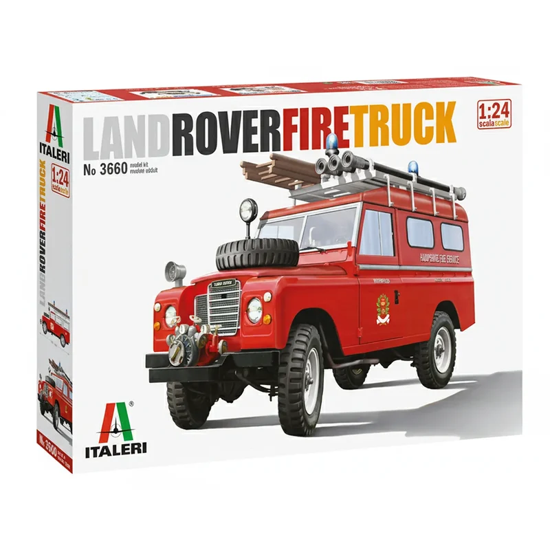 Italeri 1/24 Land Rover Fire Truck Scaled Plastic Model Kit