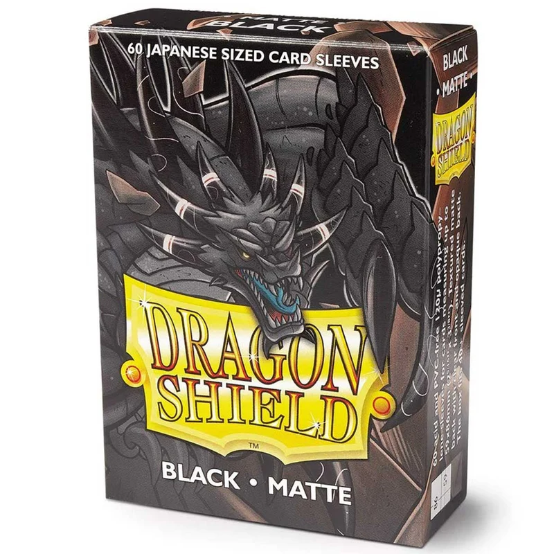 Arcane Tinmen Dragon Shield Japanese 60ct Matte Black Sleeves 59x86mm