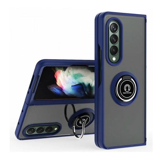 TPU Case w/ Magnetic Ring for Samsung Z Fold 6 (blue)
