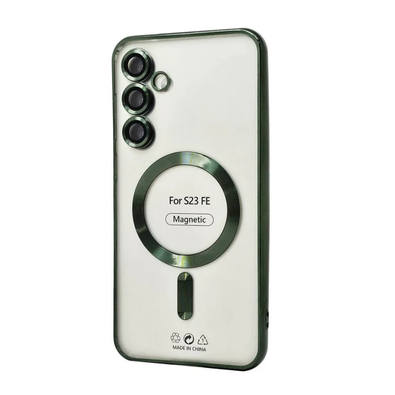 Electroplated Magsafe TPU Case for Samsung Galaxy S24 FE (green)