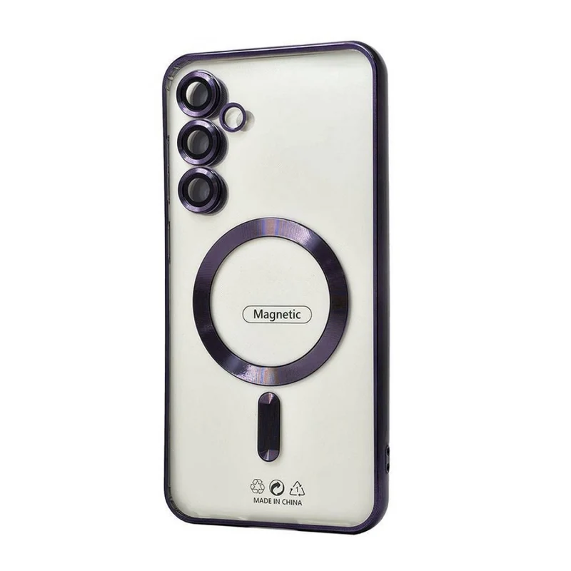 Electroplated Magsafe TPU Case for Samsung Galaxy S24 FE (purple)
