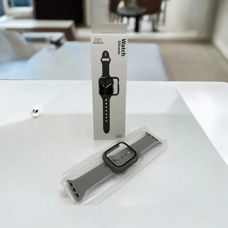 Watch Silicon 2 IN 1 Band&Case For Apple Watch (44m/gray)