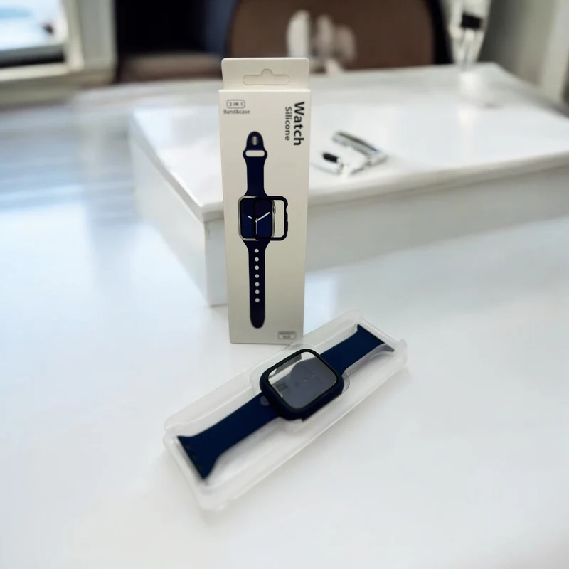 Watch Silicone 2 IN 1 Band&Case For Apple Watch(49m/Blue)