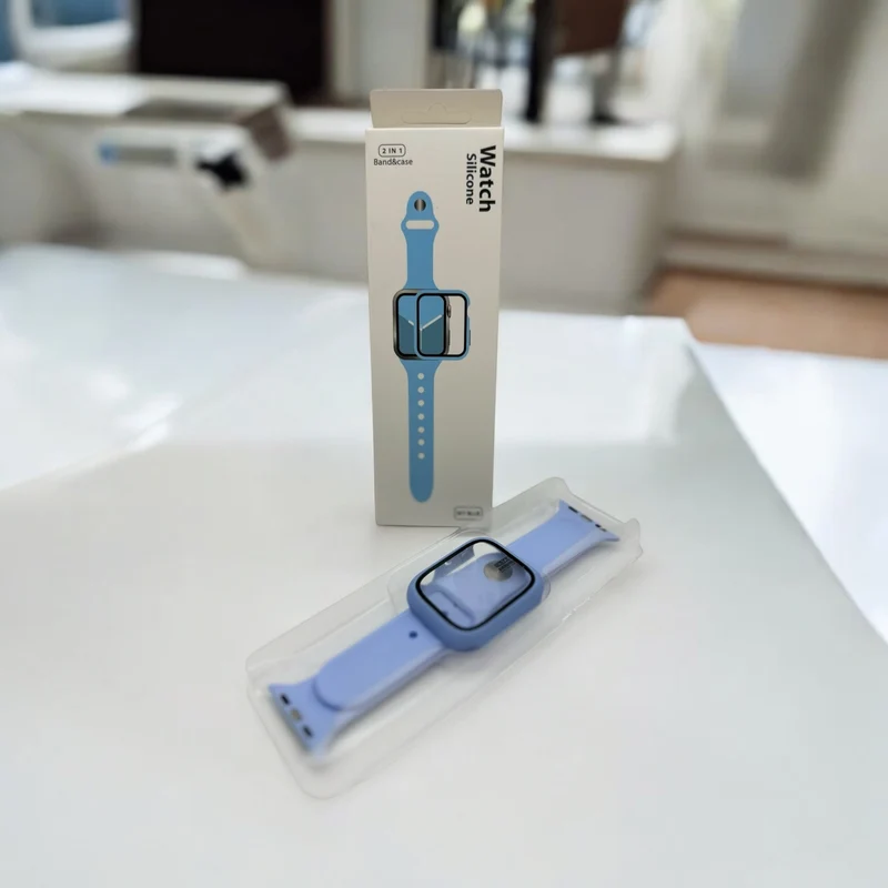 Watch Silicon 2 IN 1 Band&Case For Apple Watch (49m/light blue)