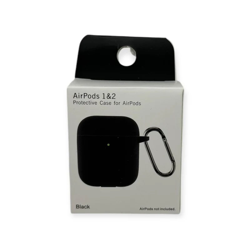 AIRPODS 1&2 NEW SILICONE CASE (black)