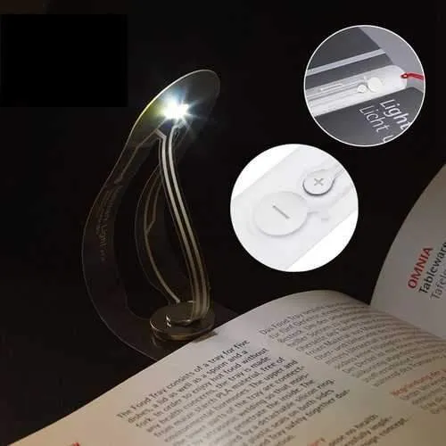 Creative Flexible Folding LED Clip On Reading Book Light Battery Powered Bookmark Desk Lamp