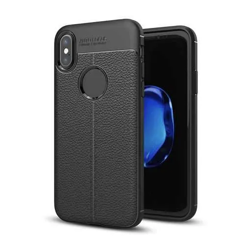 Bakeey Anti Fingerprint Soft TPU Litchi Leather Case Cover for iPhone X/7/8/7Plus/8Plus/6Plus/6sPlus