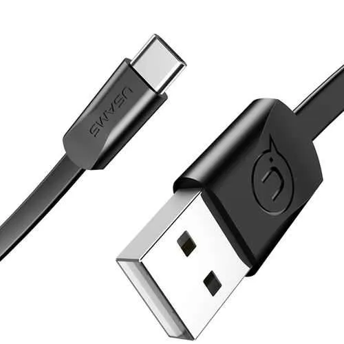 USAMS U2 Type C Flat Fast Charging Data Cable 1.2M For Oneplus 6 5t Xiaomi Mi8 Mi A1 Mix 2 S9+