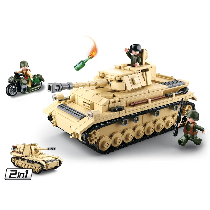 543pc WWII Tank Panzer IV 2 in 1