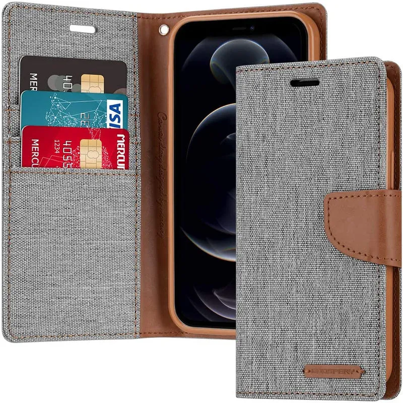 Goospery Canvas Diary for iPhone 17 Pro Max - Grey