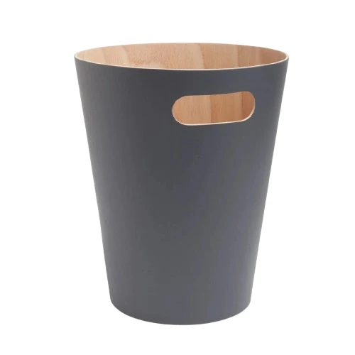 Desky Wooden Rubbish Bin - Charcoal