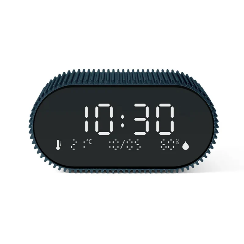 Lexon Ray Clock LCD Alarm Clock with Temp & Humidity Display (Blue)