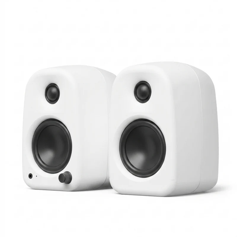 Kanto UKI 100W Desktop Speakers with Bluetooth (Matte White)