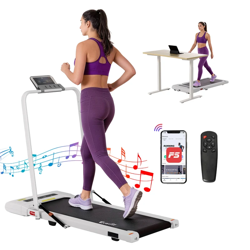 Everfit Treadmill Electric Walking Pad Under Desk Home Gym Fitness 400mm (White)