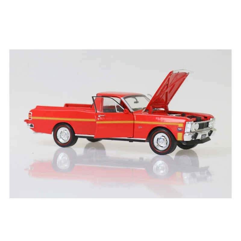 DDA 1:24 Scale 1970 XW GTHO Ford Falcon Ute 351 T-Bar Auto Red Model Collectible
