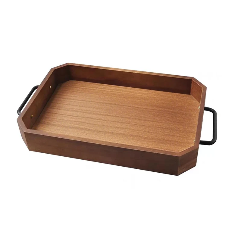 SOGA 39cm Rustic Paulownia Tray