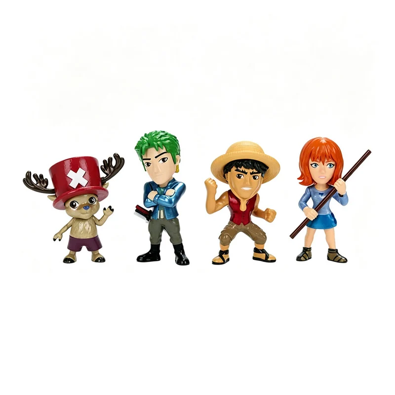 Jada One Piece Luffy Zoro Nami & Chopper Metalfigs 2.5" Diecast Figure 4-Pack