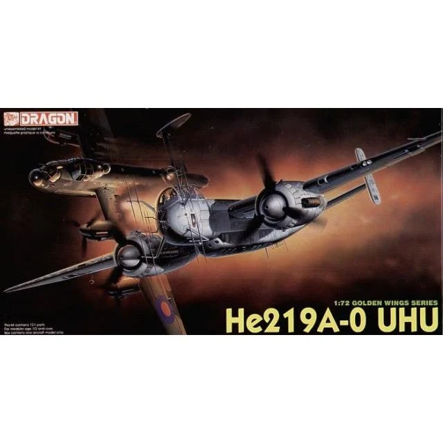 Dragon 1/72 He219A-0 Uhu Golden Wings Series Plastic Model Kit
