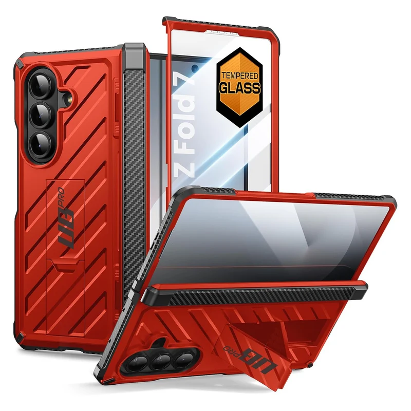 Galaxy Z Fold7 Unicorn Beetle PRO Rugged Case - Metallic Red