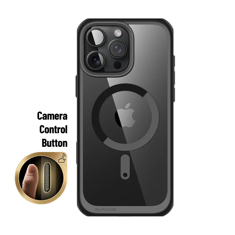 OPEN BOX | iPhone 16 Pro Max 6.9 inch Unicorn Beetle MAG Slim Clear MagSafe Camera Control Button Case - Black