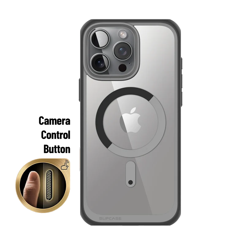 iPhone 16 Pro 6.3 inch Unicorn Beetle MAG Slim Clear MagSafe Camera Control Button Case(open box)-Gray