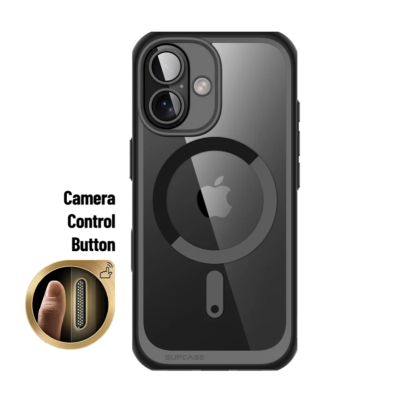 iPhone 16 6.1 inch Unicorn Beetle MAG Slim Clear MagSafe Camera Control Button Case-Black