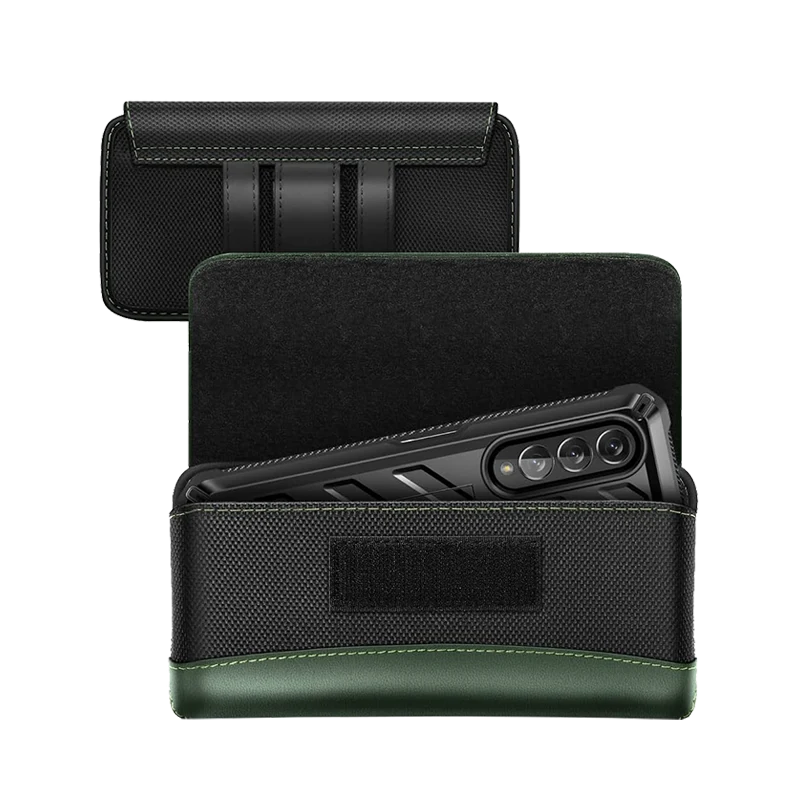 Universal Belt Clip Cell Phone Holster for Galaxy Fold and Large Phones-Green