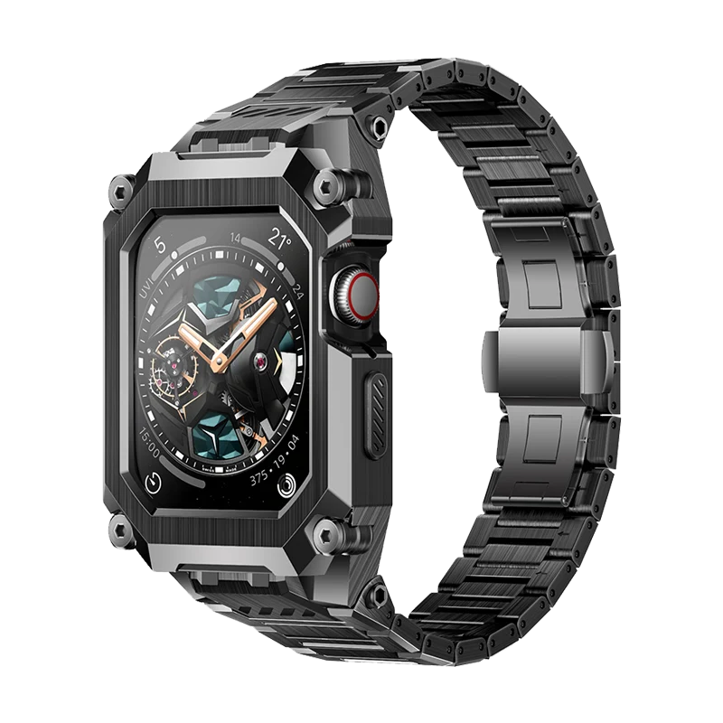 UB Steel Stainless Steel Apple Watchband-Black