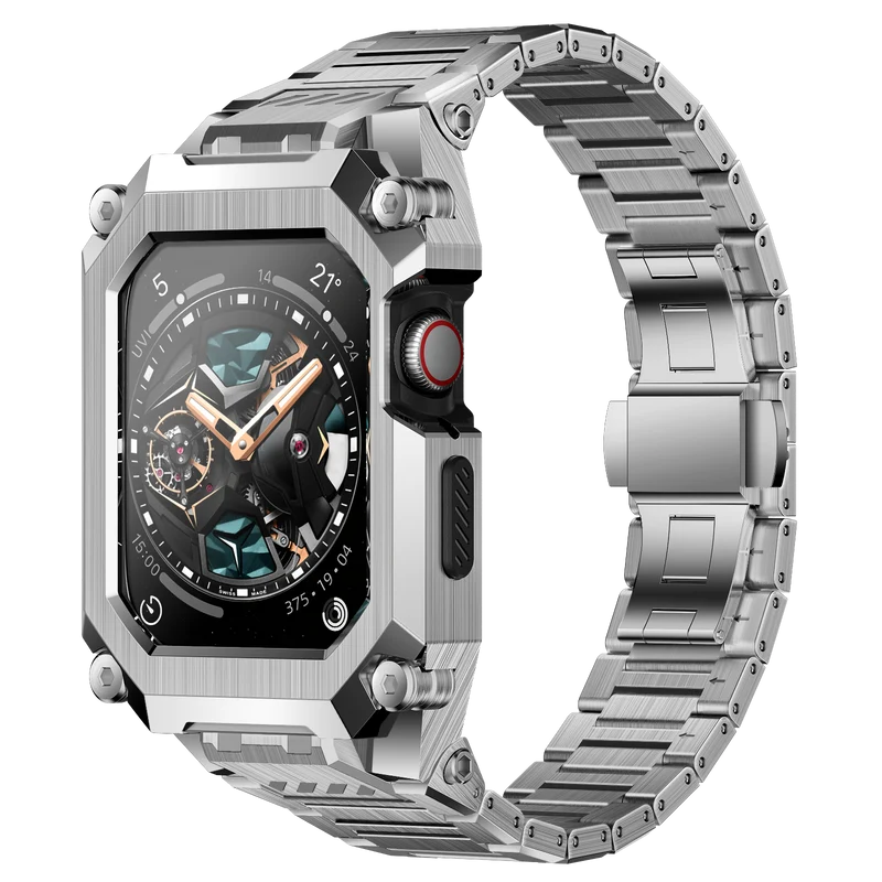 UB Steel Stainless Steel Apple Watchband - Silver