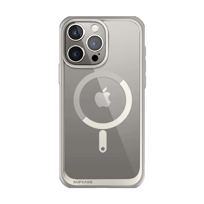 iPhone 15 Pro 6.1 inch Unicorn Beetle MAG Slim Clear MagSafe Case(open box)-Gray