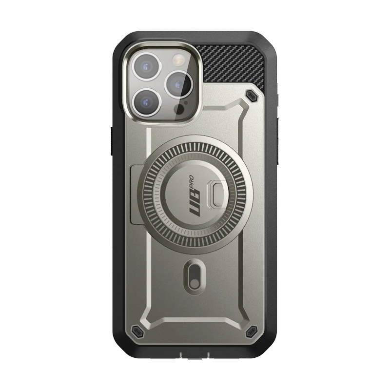 iPhone 15 Pro 6.1 inch Unicorn Beetle PRO MAG Rugged MagSafe Case-Titan Gray