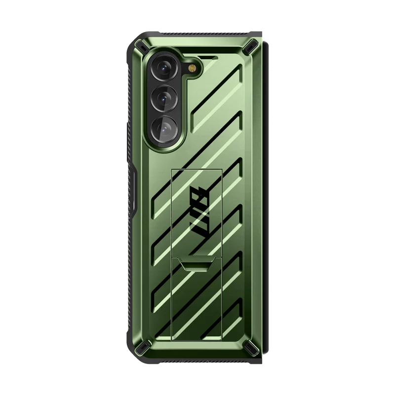 Galaxy Z Fold5 Unicorn Beetle Kickstand Case with Screen Protector-Dark Green