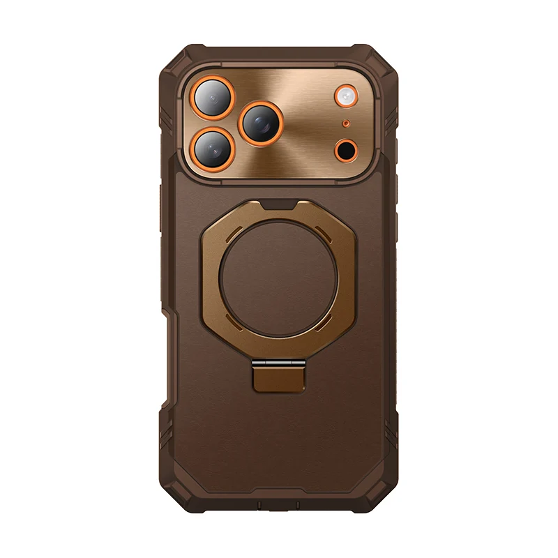 UB GRIP PRO Series iPhone 17 Pro Max MagSafe Phone Case with HD Tempered Glass - Brown