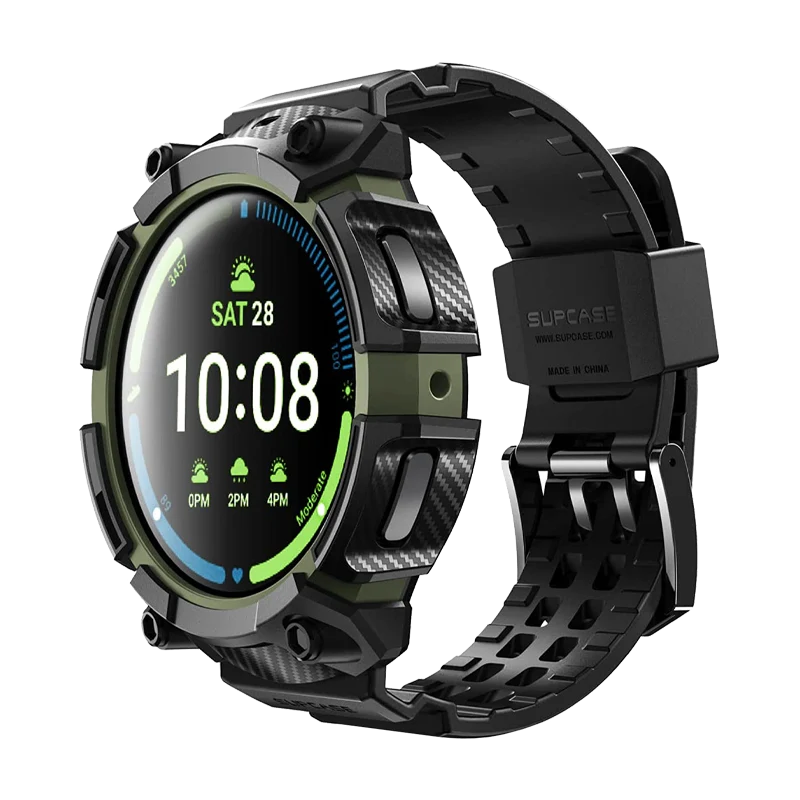 Galaxy Watch5 Pro 45mm Unicorn Beetle PRO Wristband Case-Black Green