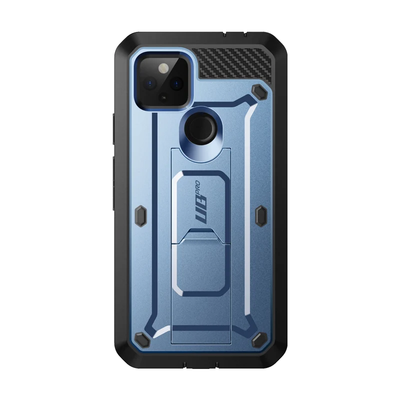 Google Pixel 4a 5G (2020) Unicorn Beetle PRO Rugged Holster Case-Metallic Blue