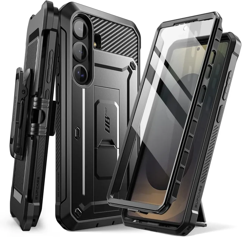 OPEN BOX | UB PRO Series Galaxy S25 FE Phone Case with Stand & Belt-Clip - Black