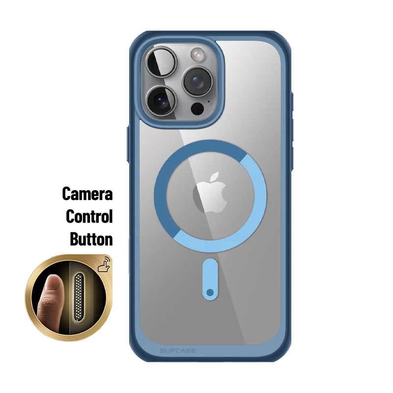 iPhone 16 Pro Max 6.9 inch Unicorn Beetle MAG Slim Clear MagSafe Camera Control Button Case-Blue