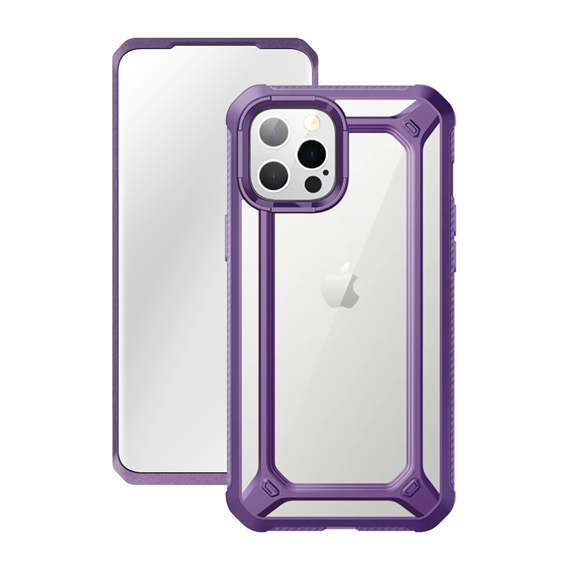 iPhone 12 Pro 6.1 inch Unicorn Beetle Exo with Screen Protector Clear Case-Purple