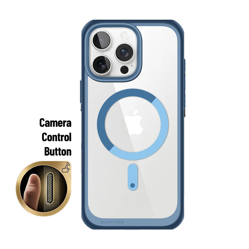 iPhone 16 Pro Max 6.9 inch Unicorn Beetle MAG Slim Clear MagSafe Camera Control Button Case-Blue