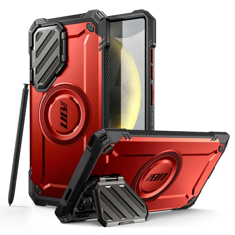 Galaxy S25 Ultra Unicorn Beetle MAG XT Bumper Case -Metallic Red