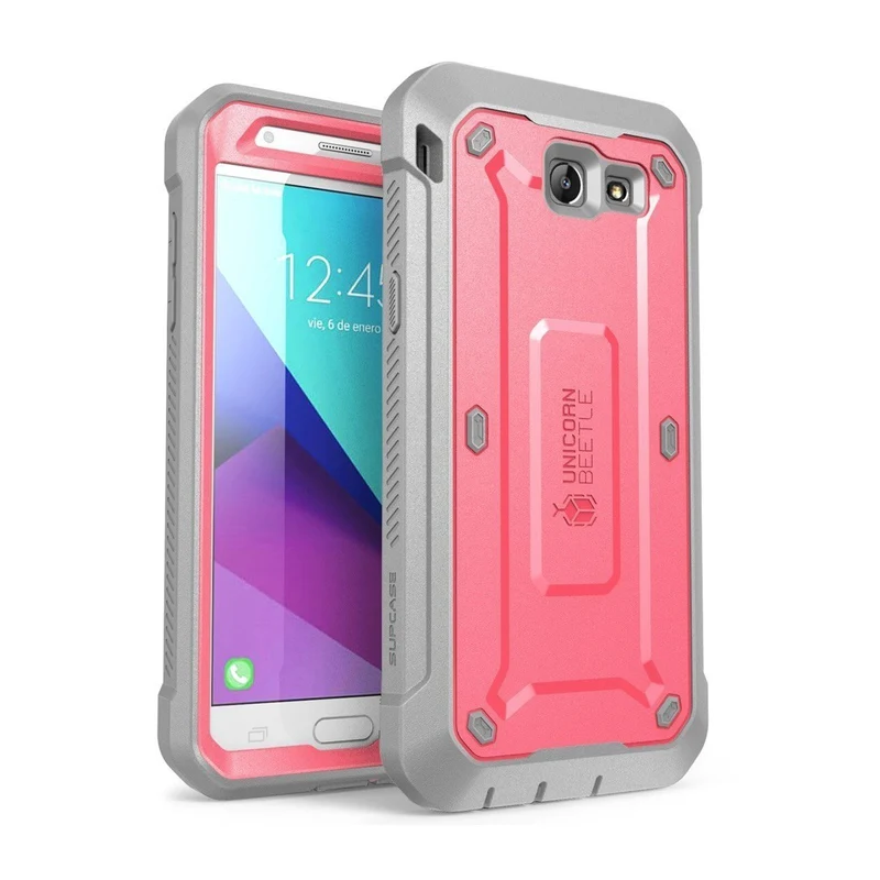 Galaxy J7 (2017) Unicorn Beetle Pro Full Body Rugged Holster Case(open box)-Pink