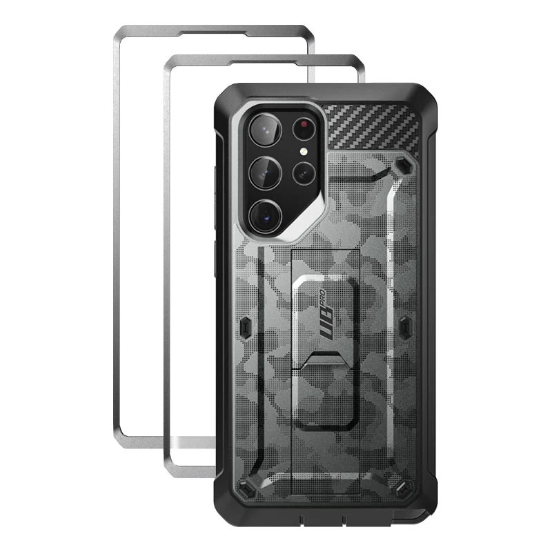Galaxy S23 Ultra Unicorn Beetle PRO Screen Protector Case-Gray Camo