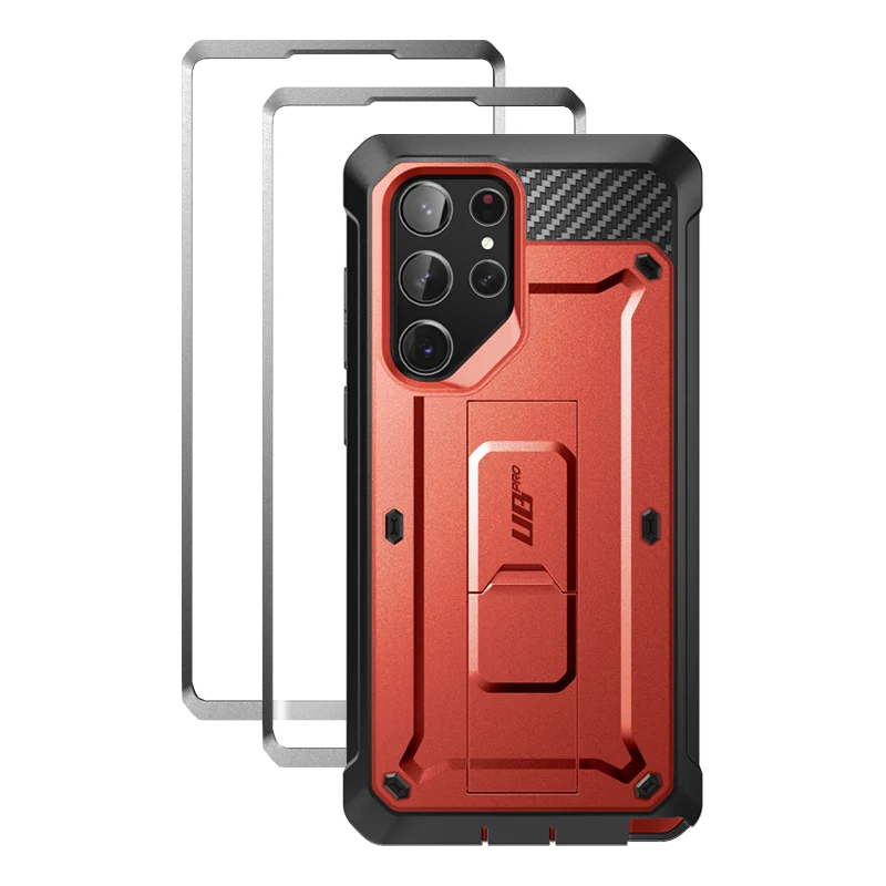 Galaxy S23 Ultra Unicorn Beetle PRO Screen Protector Case-Metallic Red