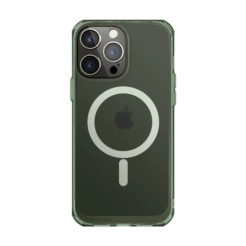 iPhone 14 Pro Max 6.7 inch Unicorn Beetle MAG Slim Clear MagSafe Case-Green Fog